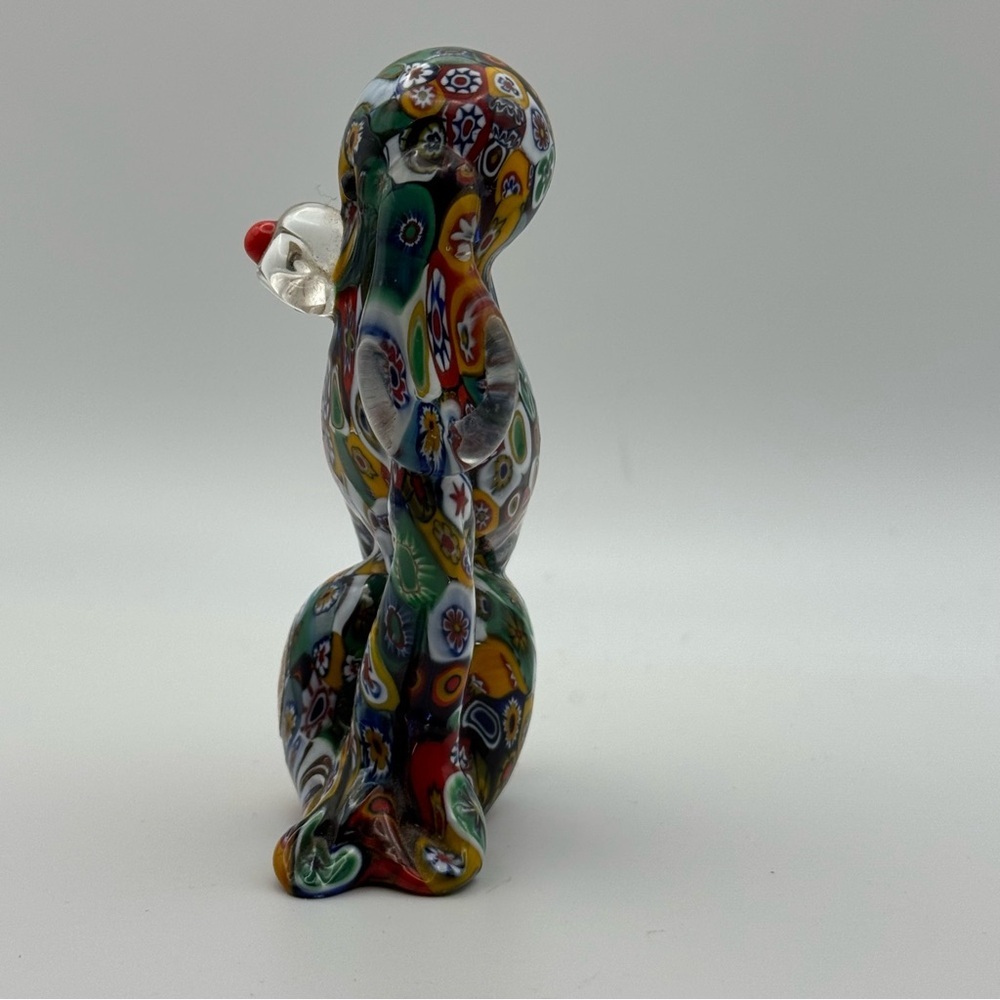 Vintage Murano Glass Hound Dog Millefiori Art Figurine Multi Color 3.75" - Picture 4 of 8